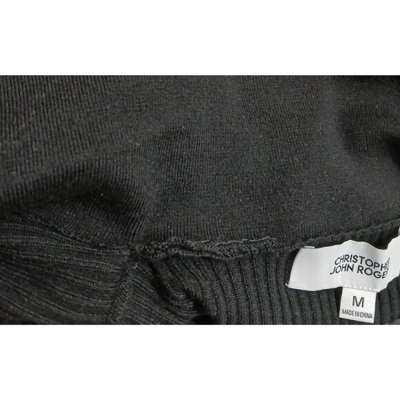 Christopher john rogers womens medium yellow black maxi dress wool colorblock - Picture 6 of 8